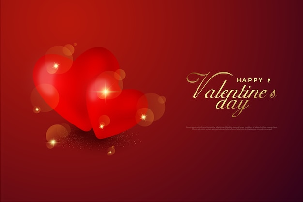 valentine's day background with red love symbol.