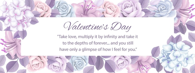 Valentine's day banner floral