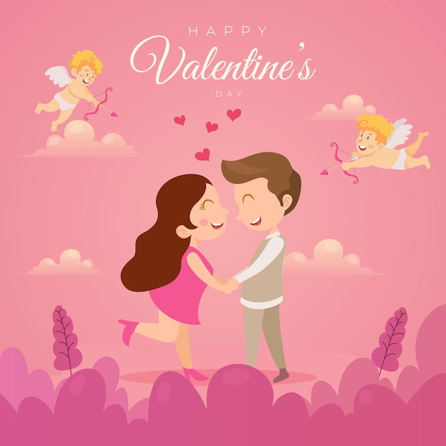 Valentine's day card vector illustration