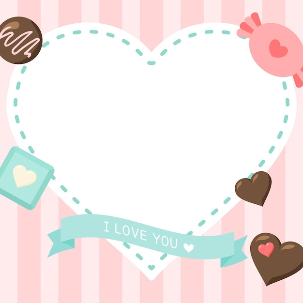 Valentine's Day chocolate and frame design