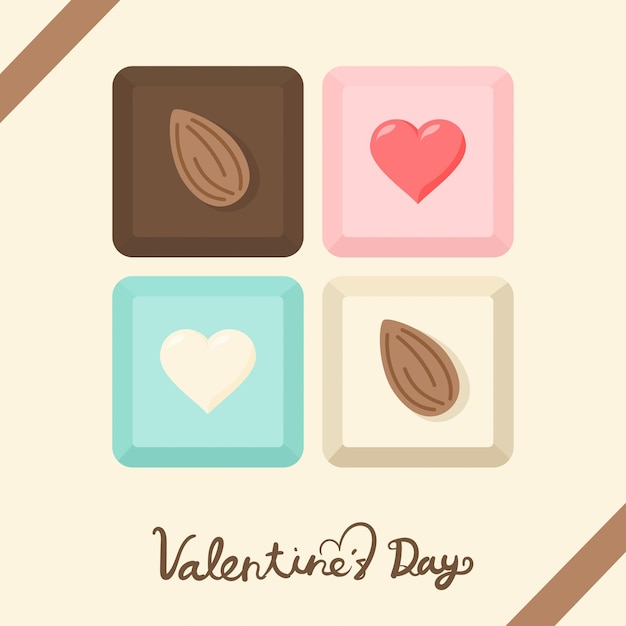 Valentine's Day chocolate illustration