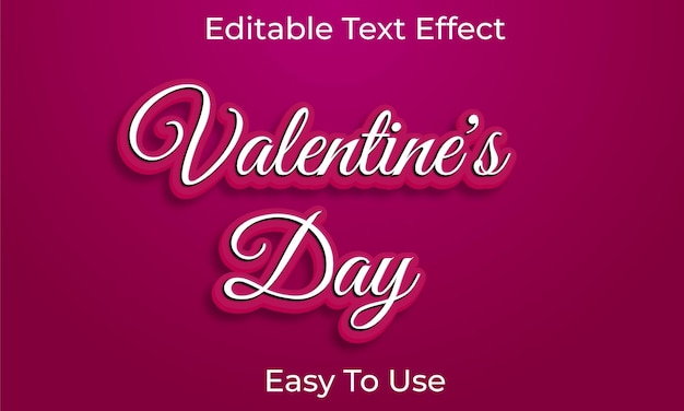 Valentine's Day editable text effect