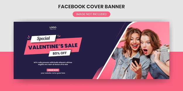 Valentine's Day Facebook Cover Banner Template