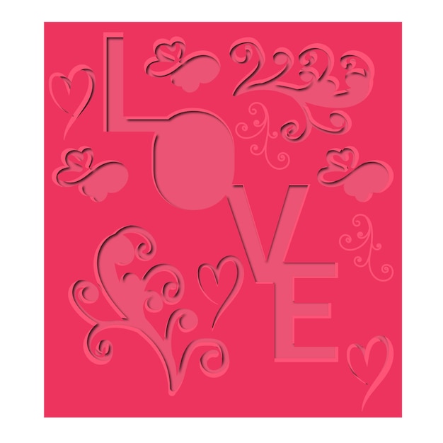 valentine 's day greeting card 2 layer