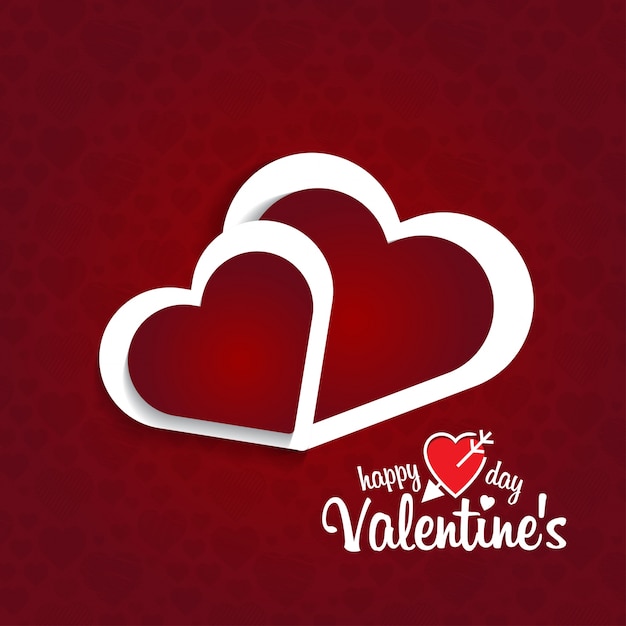 Valentine's day greetings card vector