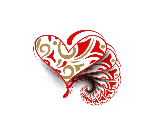 Valentine's day Heart Background, Vector Illustration.