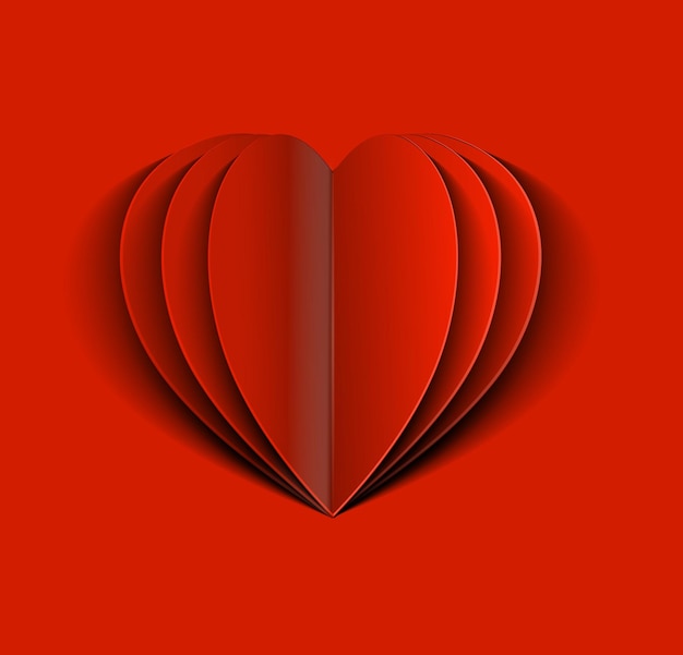 Valentine's day Heart Background, Vector Illustration.