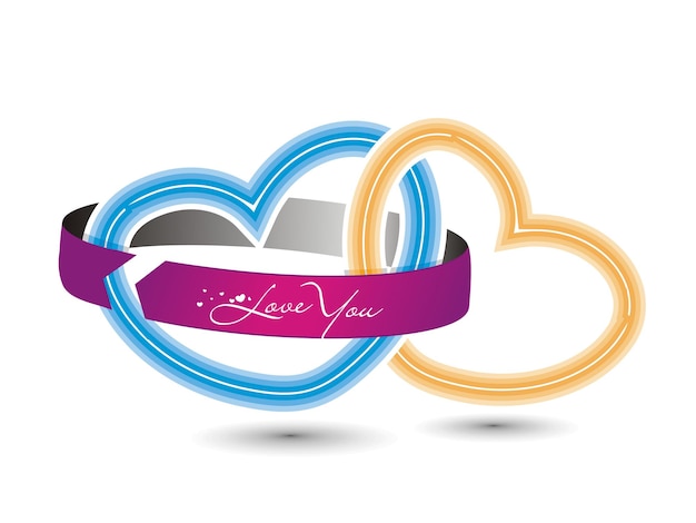 Valentine's day Heart Logo Design, Vector Illustration.