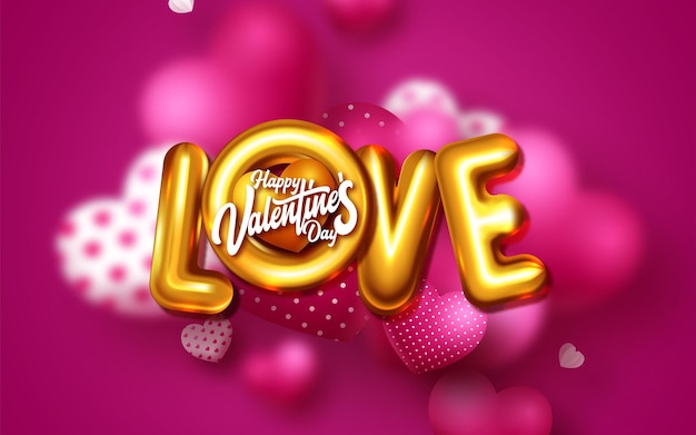 Valentine's day heart and love background