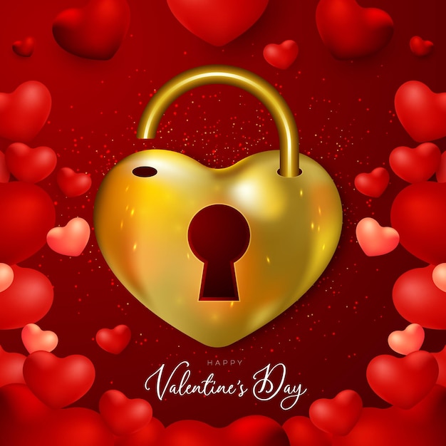 Valentine's day heart and love background