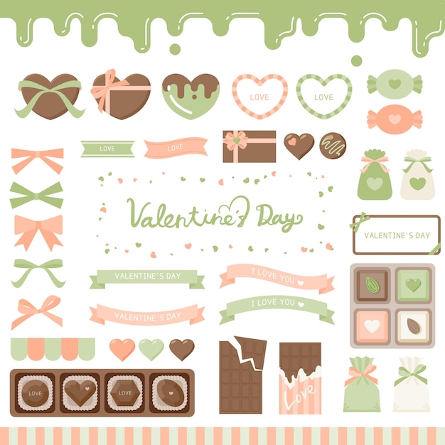 Valentine's Day illustration set