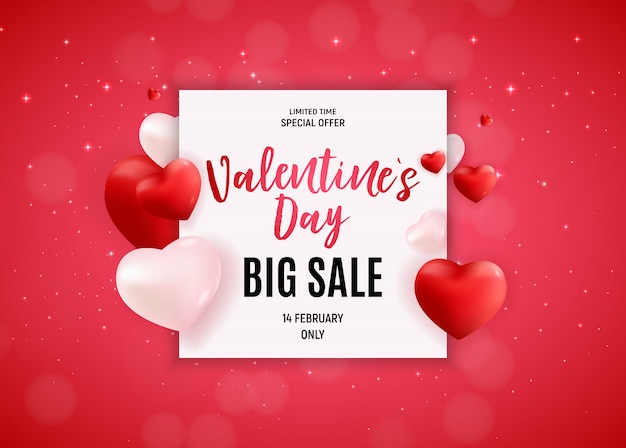 Valentine's Day Love Sale Banner