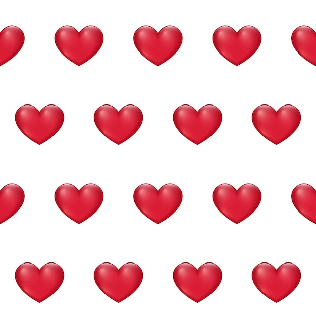 Valentine's day red heart seamless pattern