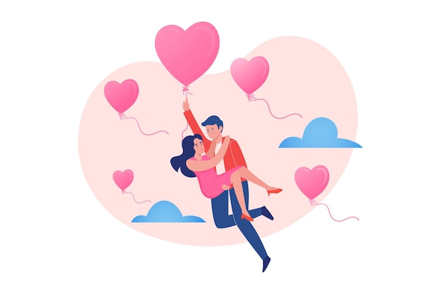 Valentine's Day Romantic Moments Illustration