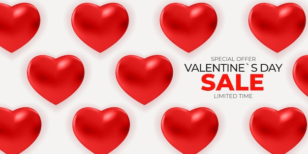 Valentine's Day sale banner Background .