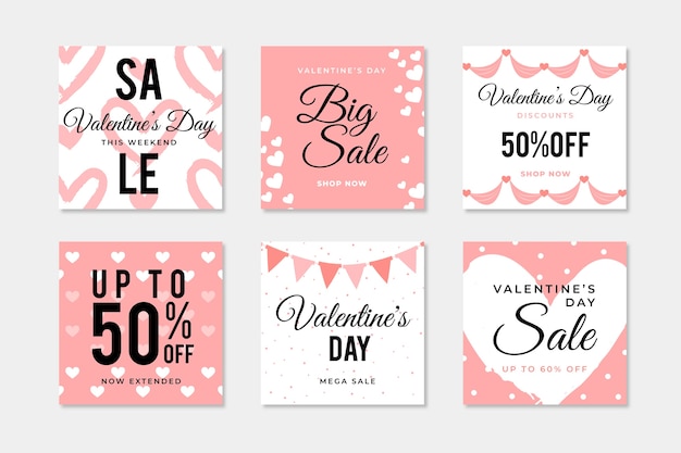 Valentine's day sale instagram post collection