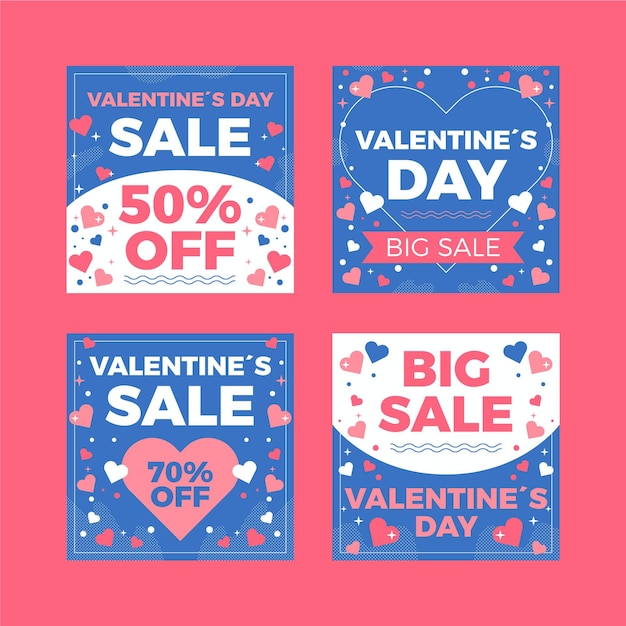 Valentine's day sale instagram post collection