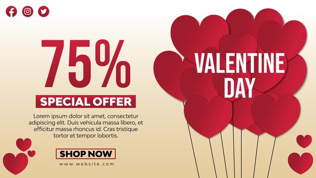 Valentine's day sale promo