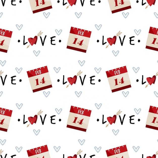 Valentine's Day seamless pattern