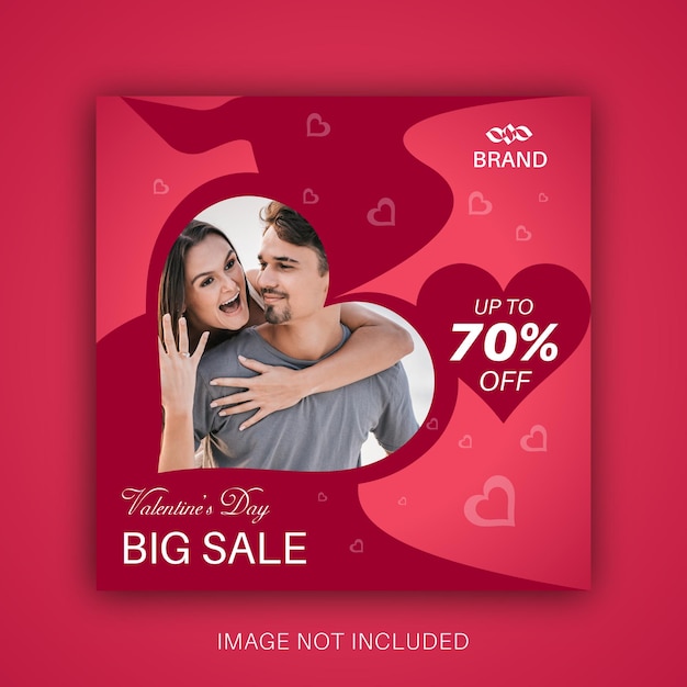 Valentine's day social media banner design