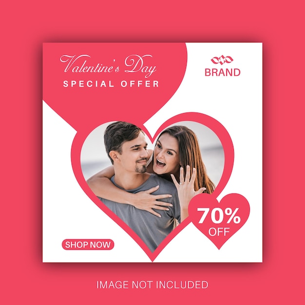 Valentine's day social media or instagram post design