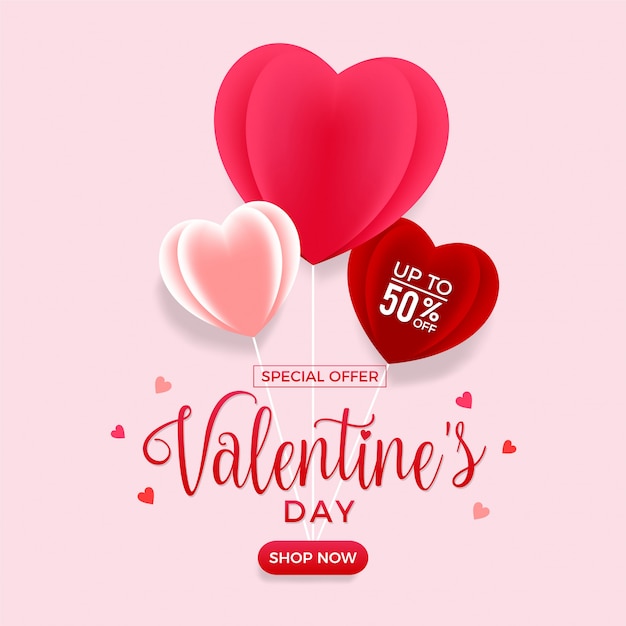 Valentine's day special offer sale banner