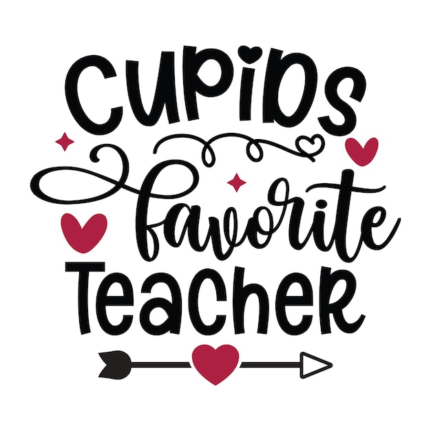 Vector valentine's day teacher svg design