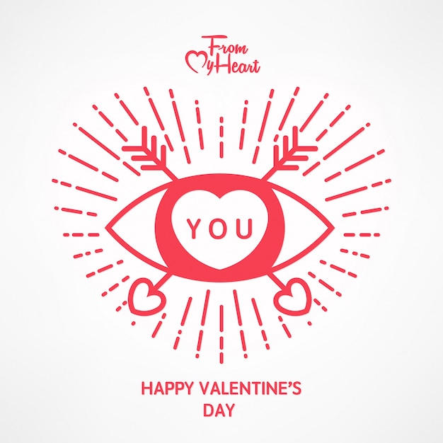 Valentine's Day Typographical Backgound