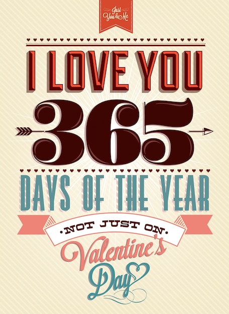 Valentine's Day Typographical Background