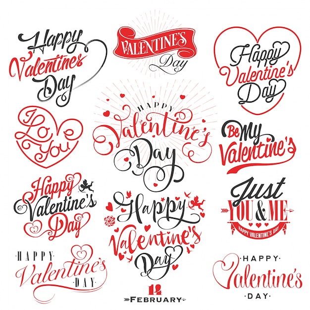 Valentine's Day Typographical Background