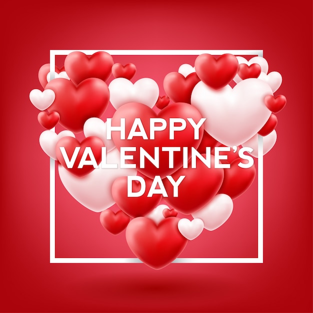 Valentine's Day Typographical Background