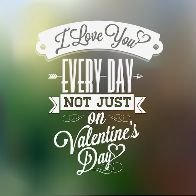 Valentine's Day Typographical Background