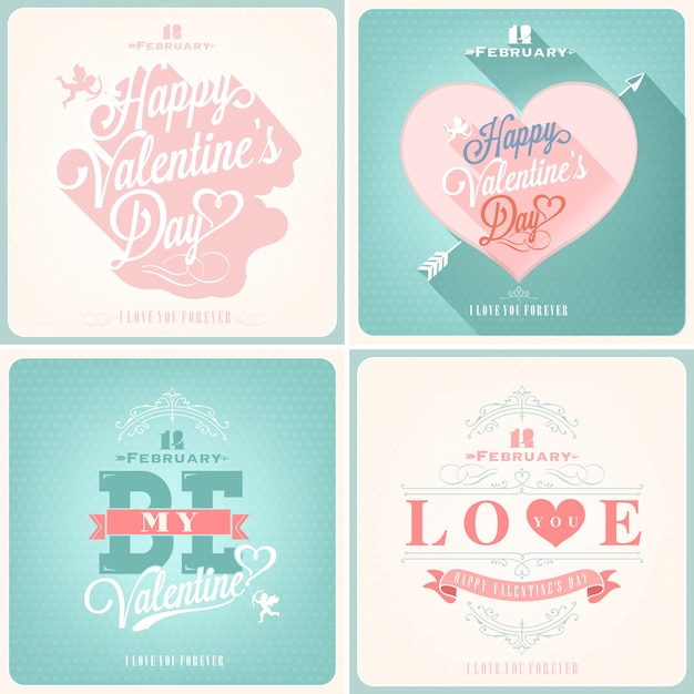 Valentine's Day Typographical Background