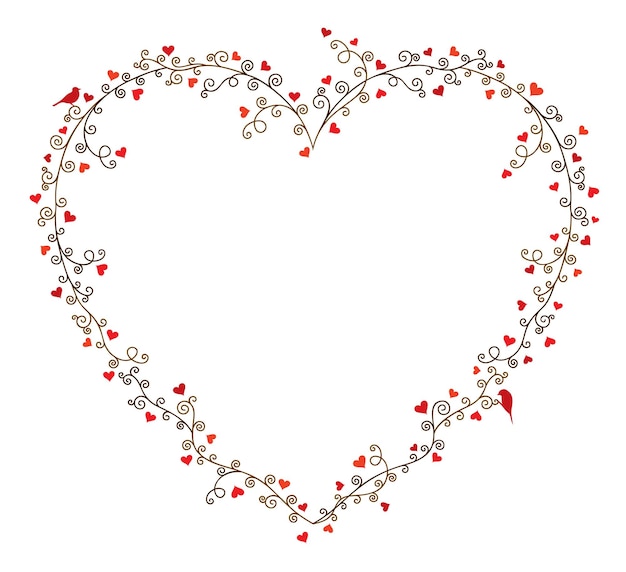 Vector valentine's day vector frame for text