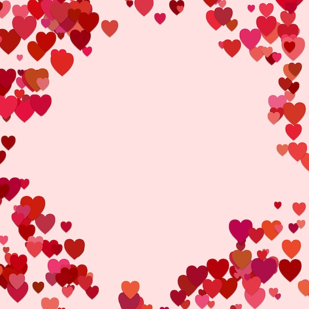 Valentine's day vector graphic from red hearts