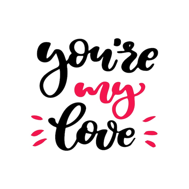 Valentine's Day vector lettering