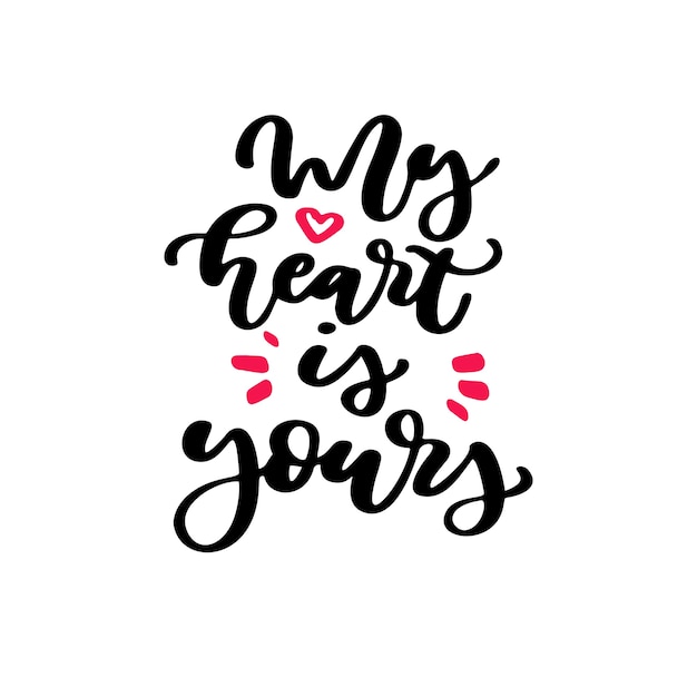 Valentine's Day vector lettering