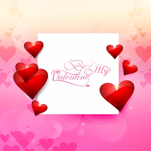 Valentine's day with card beautiful background