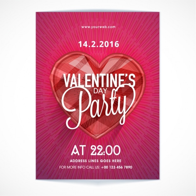 Vector valentine's party poster design