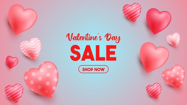 Valentine sale background template