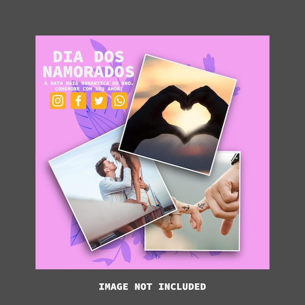 Valentine social media post template