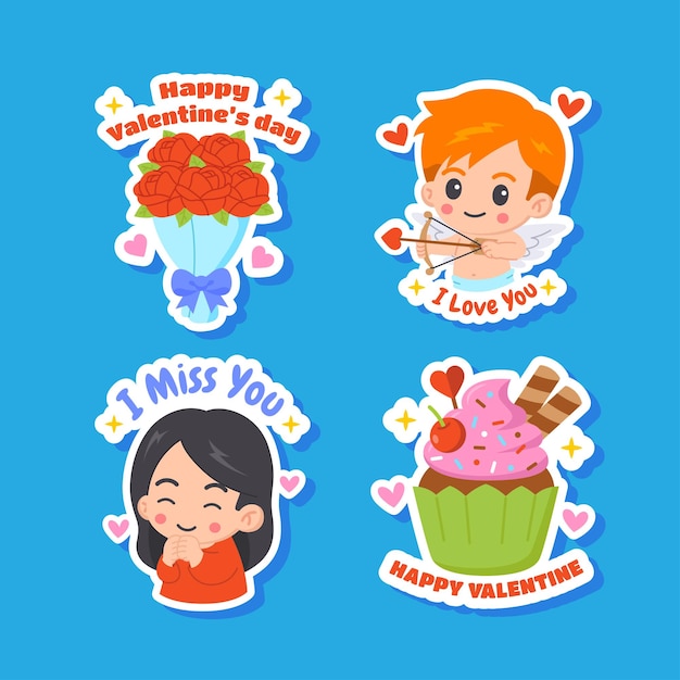 Valentine sticker set