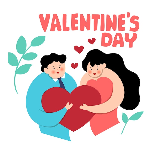 Valentine style minimalism design Vector illustration