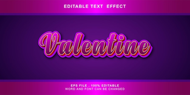 valentine text effect editable