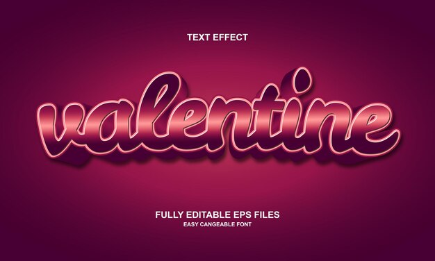 Valentine text effect editable