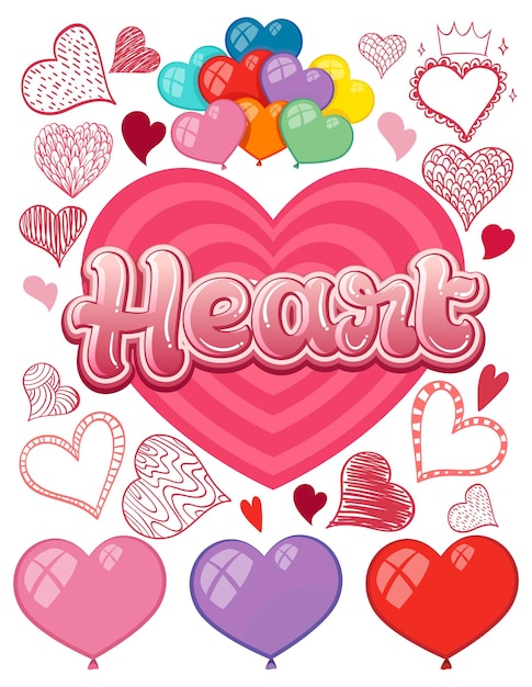 Valentine theme with many hearts