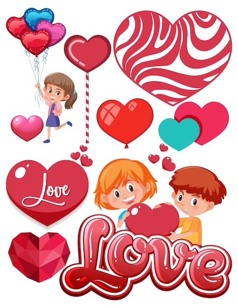 Valentine theme with many hearts