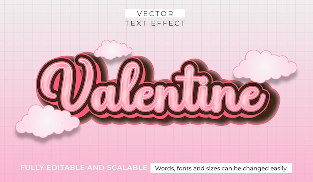 Valentine Themes Editable Text Effect