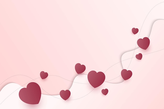 Valentine27s day background with hearts illustration