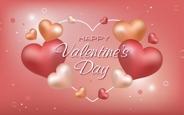 Valentine39s day background with hearts flyers invitations posters banners